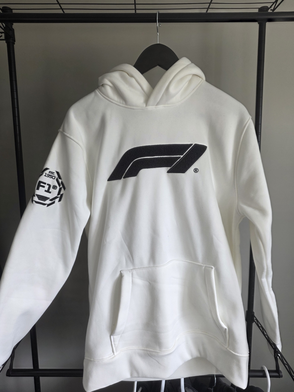 F1 Logo White Hoodie - Men